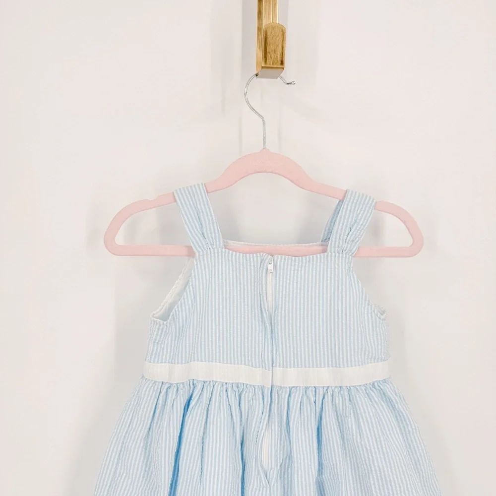Gymboree Light Blue Striped Dress with Bow